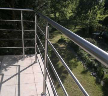 Balustrada balkonowa prosta nierdzewna 360x320