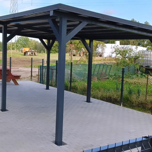 Wiata stalowa altana 600x600